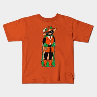 Halloween Pirate Cat Kids T-Shirt